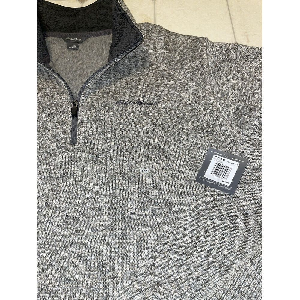 Eddie Bauer Fleece Sweater Quarter Zip Men's Size 2XL Hiking Outdoors - Picture 2 of 11
